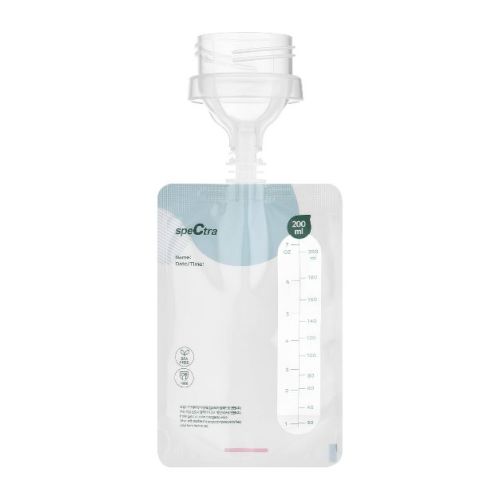 Spectra Simple Store Breast Milk Collection Storage Bags with Bottle Connector - 10ct: BPA-Free, Polypropylene Material