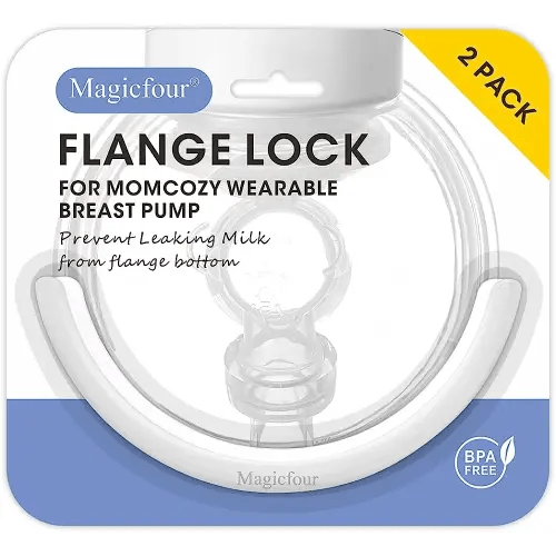 Magicfour Flange Lock Compatible with Momcozy Wearable Breast Pump 2 Pack Leak Latch for Mom Cozy Hands Free Breast Pump Accessories for Momcozy Breast Pump S12/S12 Pro/S9/S9 Pro, Prevent Leaking Milk