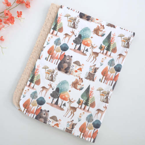 Baby & Toddler Minky Blanket -Enchanted Forest – Honey Lemonade
