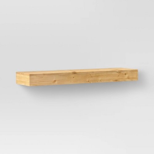 24" Floating Wood Shelf - Threshold™, Color: Multicolor Naturals