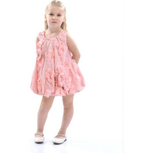 Bow Flower Sleeveless Dress, Pink - Tulleen | Maisonette