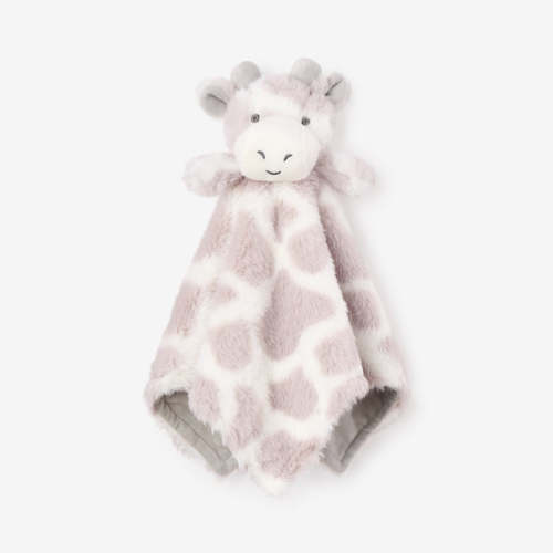 Plush Giraffe Baby Security Blanket GRAY / 15x15