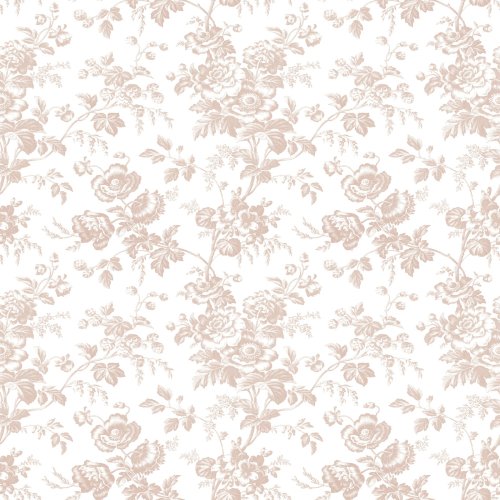 York Wallcoverings Anemone Toile Blush Wallpaper