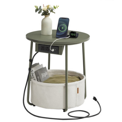 Latitude Run® Side Table With Charging Station & Reviews | Wayfair