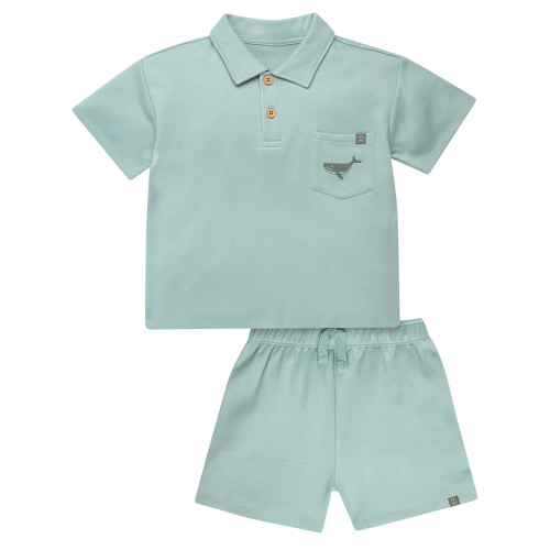 Modern Moments by Gerber Toddler Boy Polo Shirt and Short Outfitt Set, 2-Piece, 12M- 5T