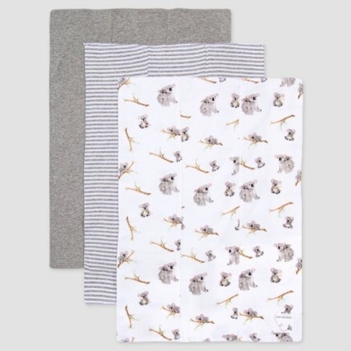 Burt's Bees Baby® Baby 3pk Koala Burp Cloth Set - Gray