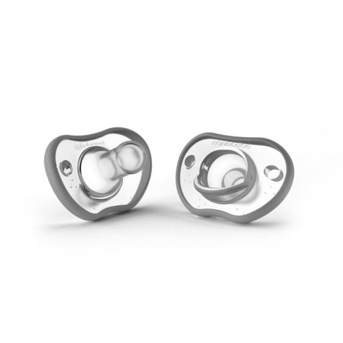 Nanobebe Flexy 0-3M 2-Pack Pacifiers in Grey