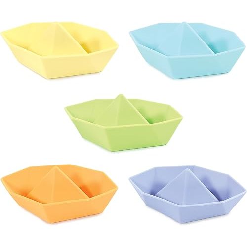 Hudson Baby Silicone Bath Toy 5pk, Boat, One Size