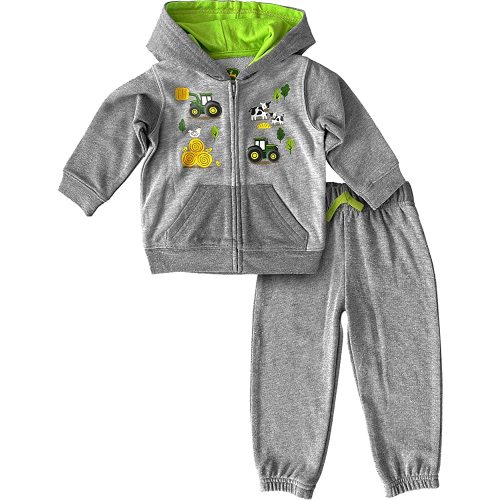 John Deere baby-boys Infant Boys' Hoodie and Pant Set