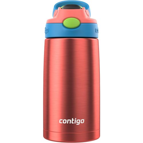 Contigo AUTOSPOUT Water Bottle, 13 oz, Coral Blue/Poppy
