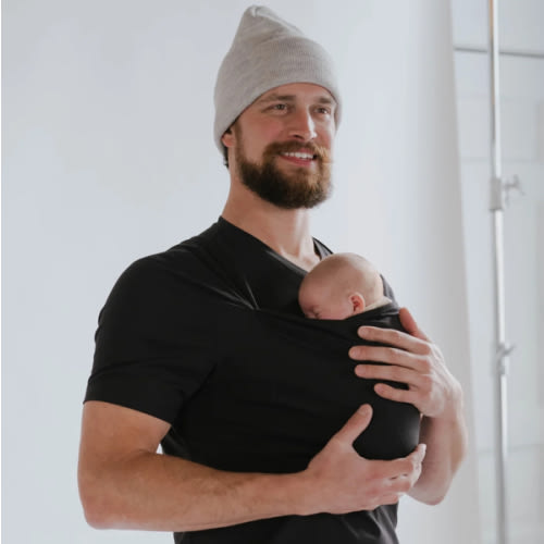 Lalabu Dad Shirt | Original Babywearing T-Shirt with Kangaroo Pouch | Baby Wrap Carrier for Newborns & Infants | Baby Wrap Carrier for Newborns | Essential for new Dads