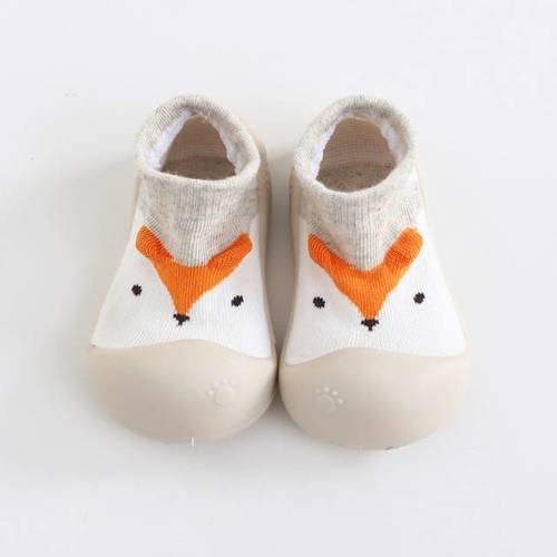 Animal Sock Shoes - Gray Little Fox – Grookz Shoes