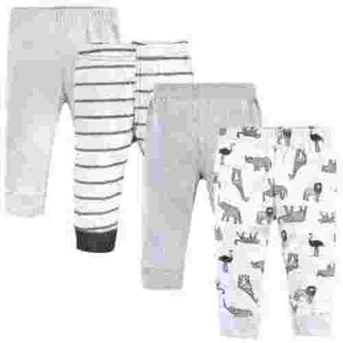 Hudson Baby Baby and Toddler Cotton Pants 4pk, Neutral Safari, 6-9 Months