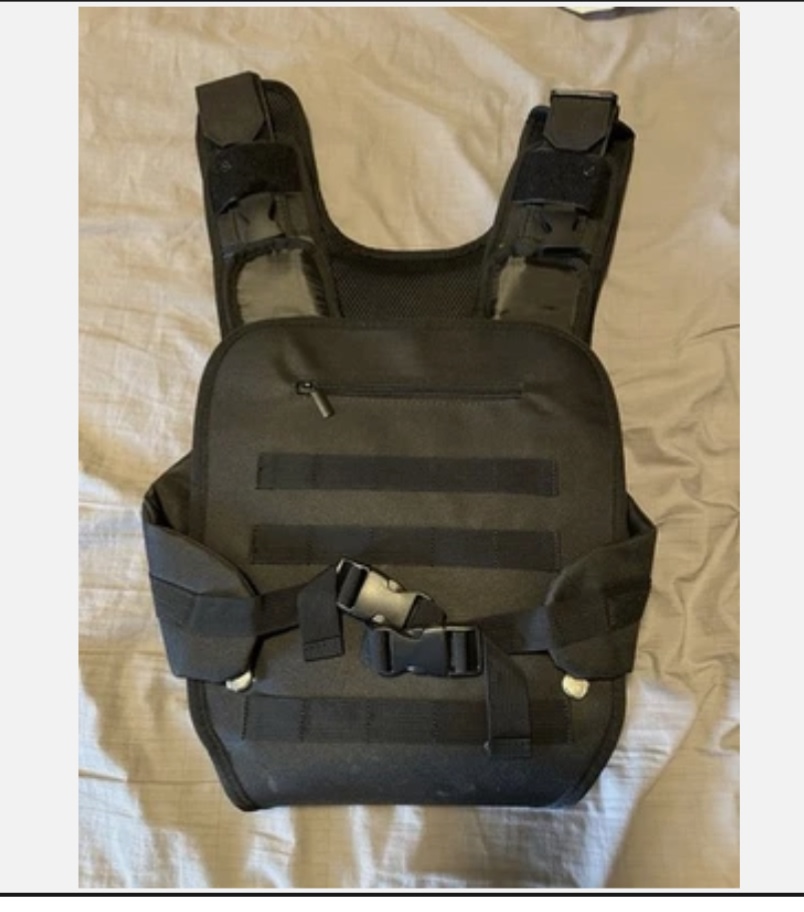 Dad's JumpOff Jo Military-Inspired Baby Carrier for Dads Black with MOLLE