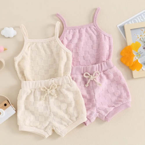 Baby & Toddler Checkered cotton shorts and tank outfit