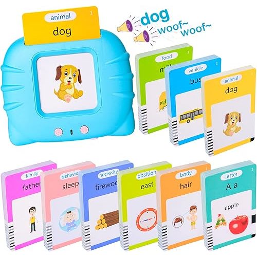 510 Talking Flash Cards for Kids 2-4 - Pocket Speech Therapy Toys for Autism, Montessori Learning