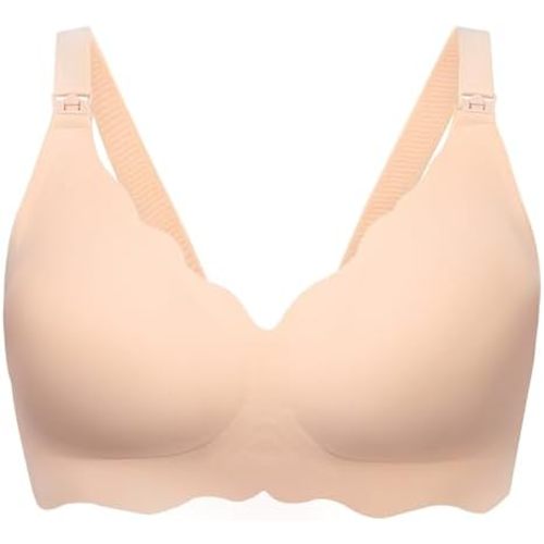 Angelhood Nursing Bras for Breastfeeding Ultra Comfort Seamless Maternity Bra Wireless Pregnancy Bralette with Bra Extender
