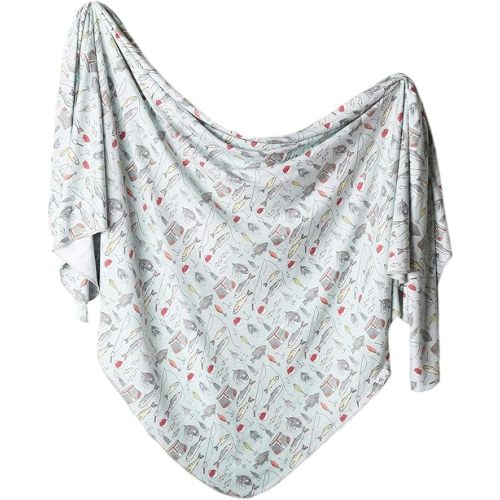Copper Pearl Large Premium Knit Baby Swaddle Receiving Blanket Trout