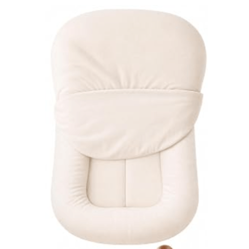KEST NEST Infant Support Cushion - Breathable Cotton Baby Support Cushion for Babies 0-24 Months, Portable Tummy Time Mat for Home & Travel, Machine Washable, Perfect Baby Registry Gift, White
