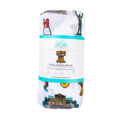 Philadelphia Baby Muslin Swaddle Receiving Blanket