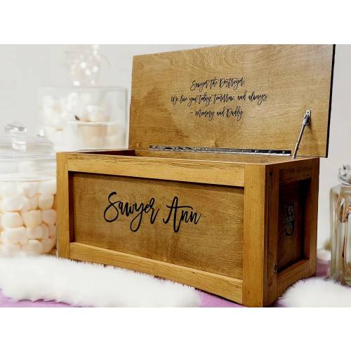 Toy Box Chest Engraved Personalized Modern Rustic Blanket Memory Wedding Storage Chest Shipped Fully Assembled