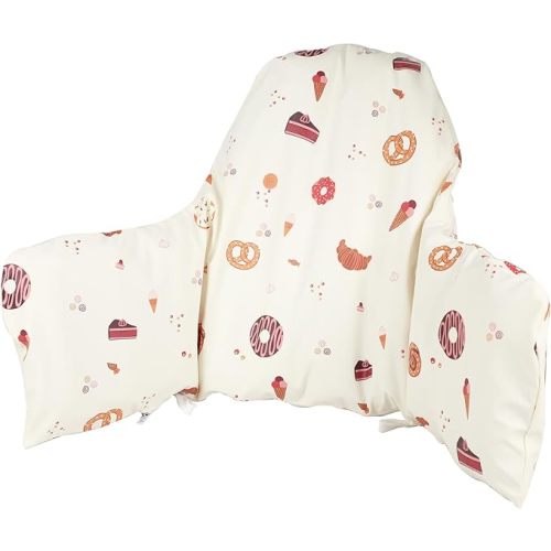 High Chair Cushion with Cover Pad for IKEA Antilop Babies Toddlers Inflatable & Reversible Built-in Inflatable Cushion