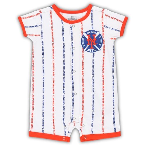 Newborn & Infant New York Mets White Ball Hitter Romper