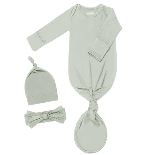Baby Gowns 0-3 Months Soft Viscose Sleepers For Boy Girl, Breathable Newborn Sleepers With Mitten Cuffs