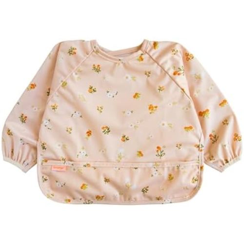 Torange Baby Bib, Long Sleeve Bib for Toddler, Waterproof Bibs for Baby, Baby-Led Weaning Smock, Machine Washable Feeding Bib