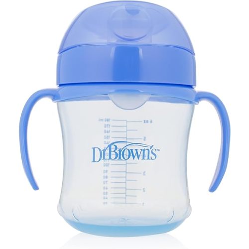Dr. Brown's Soft-Spout Transition Cup, 6 oz (6m+), Blue, Single