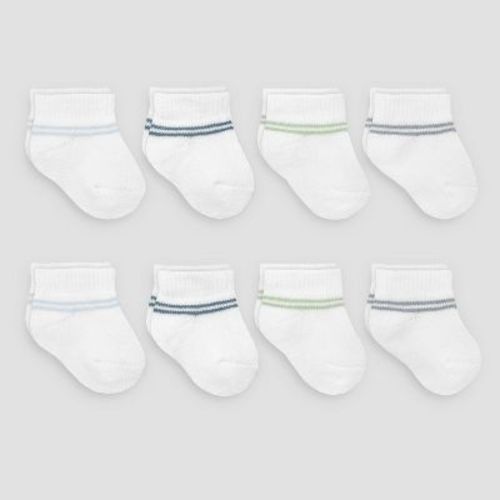 Carter's Just One You® Baby Boys' 8pk Striped Ankle Socks - 0-3M