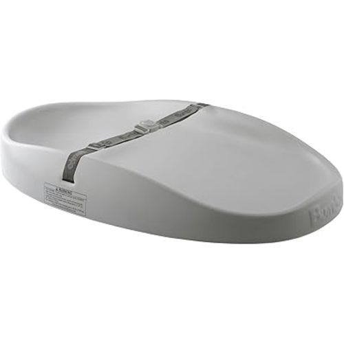 Bumbo Baby Changing Pad, Portable Diaper Changer with Restraining Belt, Gray