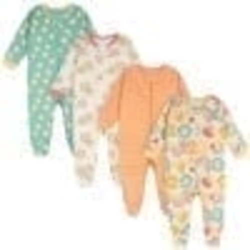 Onesies Brand Baby Girl Sleep ´N Play Footed Pajamas, 4-Pack, Sizes Newborn - 6/9 Months