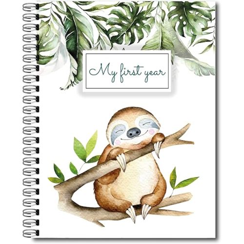 My Baby book, memories book, baby journal (Sloth), Baby First Year Memory Book, Keepsake Milestone Baby Book For Boys Or Girls