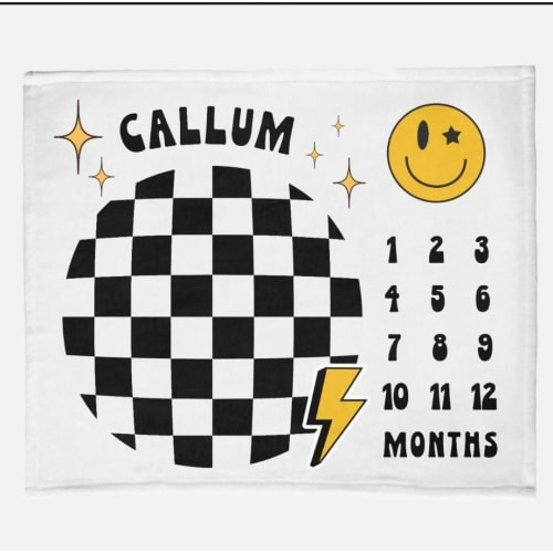 Cool Dude Milestone Blanket
