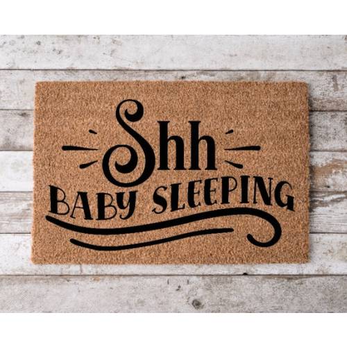 Shh Baby Sleeping Custom Welcome Mat Personalized Door Mat - Etsy