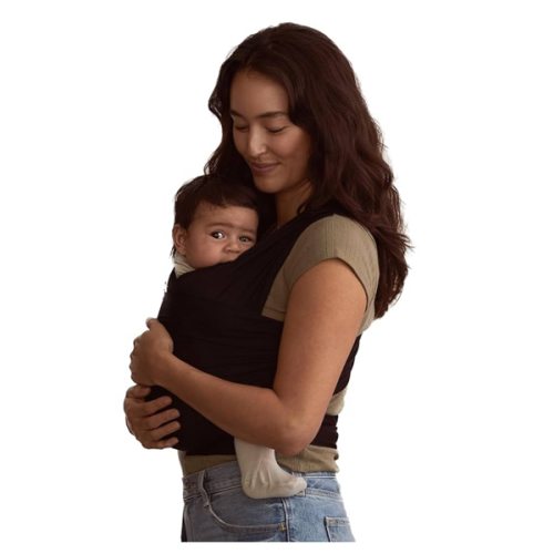 Solly Baby Wrap, Buttery-Soft Baby Carrier Newborn to Toddler 8-25 Lbs., Lightweight & Hands-Free Infant Sling Wrap, Breathable Summer Carrier, Baby Wearing & Postpartum Essential, New Mom Gift, Black