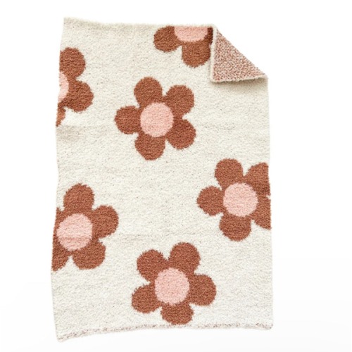 Plush Mini Blanket - Caramel Daisy