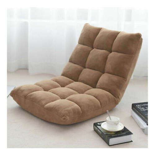 WANCQ Adjustable 14-Position Floor Chair Folding Lazy Gaming Sofa Chair Cushioned Home