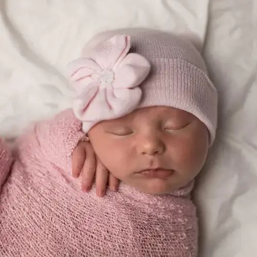 Baby Pink Sparkles (Size: 0-3 Months) Girl Hospital Hat
