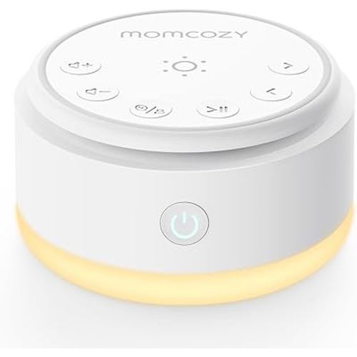 Momcozy Sound Machine for Baby-20 Soothing Sounds & Touch Warm Light Portable White Noise for Kids & Adults for Sleeping Timer and Memory | Ideal Travel Companion & Nursery Must-Have