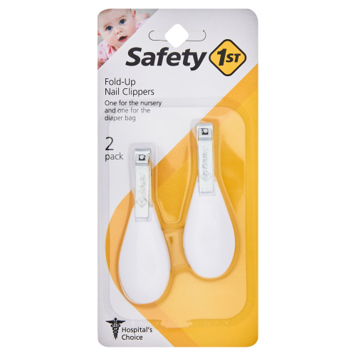 Safety 1st Fold-Up Nail Clippers (2 pk), White