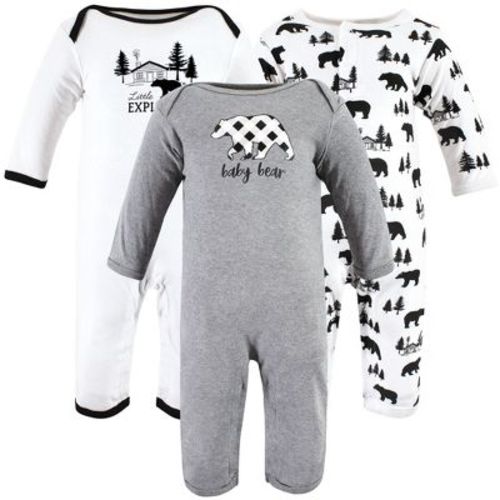 Hudson Baby Unisex Baby Cotton Coveralls, Baby Bear Gray Black, 18-24 Months
