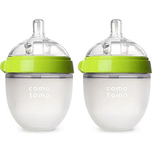 Comotomo Baby Bottle, Green, 5 Ounce (2 Count)