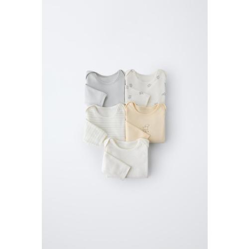 FIVE-PACK OF LAMB BODYSUITS - Ecru | ZARA United States