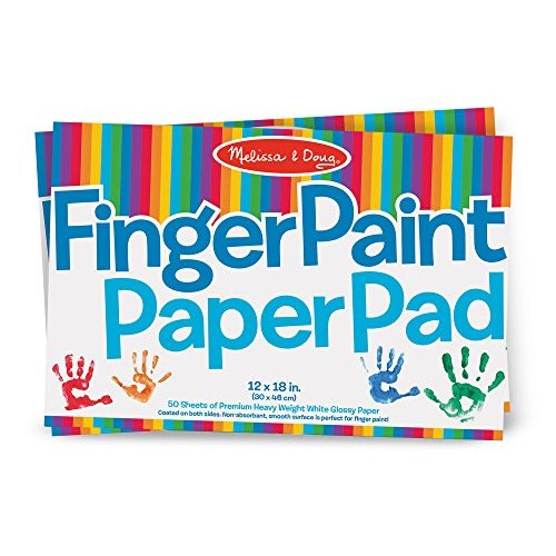 Melissa & Doug Finger Paint Paper Pad (12 x 18 inches) - 50 Sheets, 2-Pack - FSC Certified