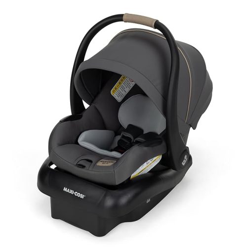 Maxi-Cosi Mico Pro Baby Infant Car Seat with Base, Ventilated Chair, Soft Headrest Pad, Easy-Install Latch, Adjustable Belt Guide, 3-Position Base, Stroller-Ready, 4-30 lbs, up to 32 in, Sea Salt