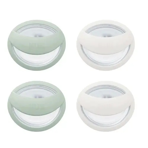 NUK Perfect Match Silicone Pacifier, 4 Pack, for Ages 0-6m, Green & White