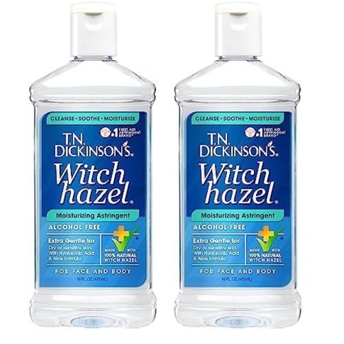 T.N. Dickinson's Witch Hazel Alcohol-Free Moisturizing Astringent, Made with 100% Natural Witch Hazel 16 oz (Pack of 2)