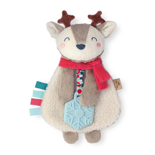 Itzy Lovey™ Plush Teether Toy, Holiday Reindeer